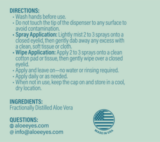 Aloe Eyes: Natural Spray & Eye Wipe Alternative